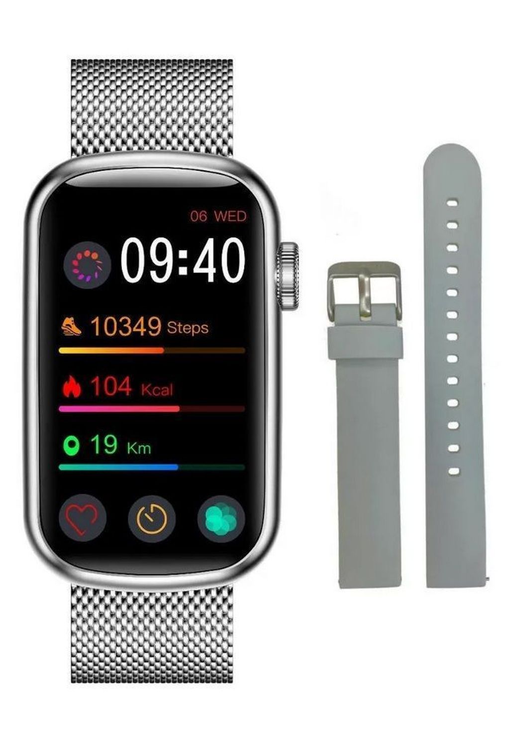 Smartwatch damski na bransolecie Garett Wave RT srebrny stalowy (5).jpg